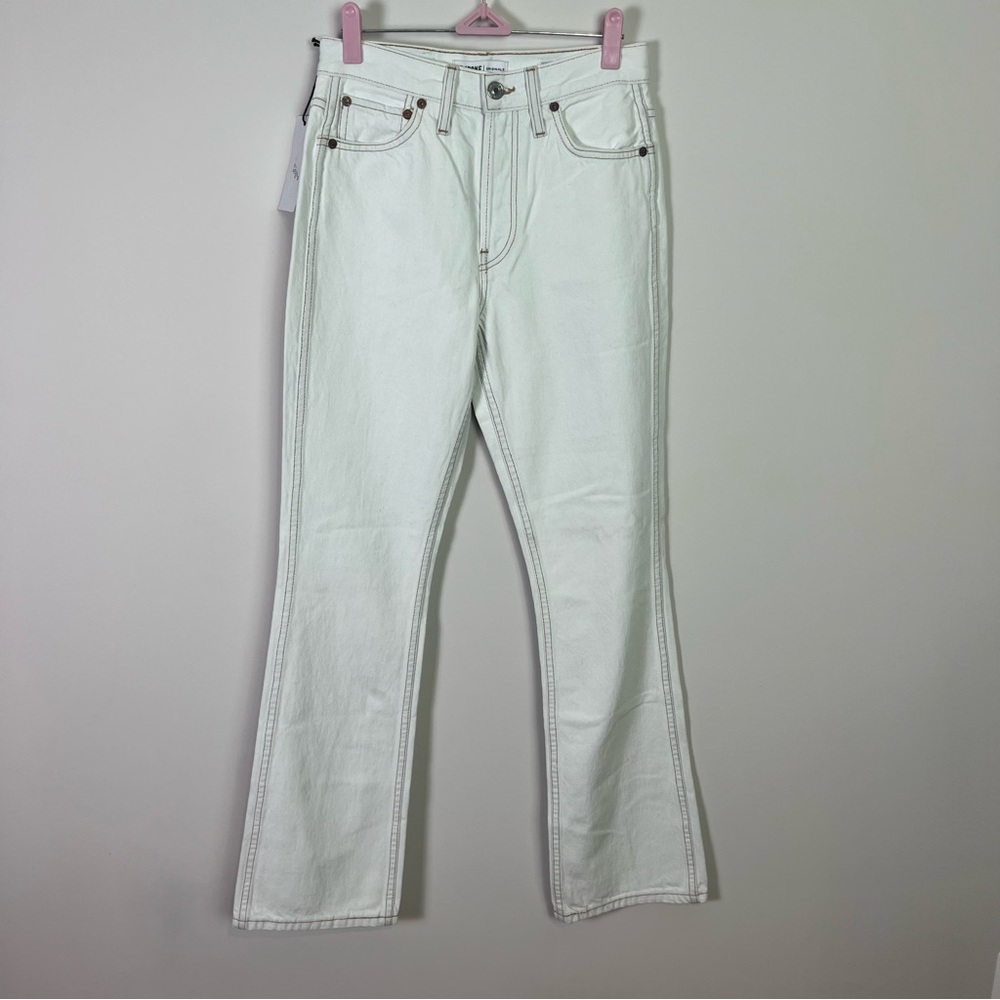 Re/Done Originals Vintage White High Rise Ankle Crop Denim Jeans New Size 26